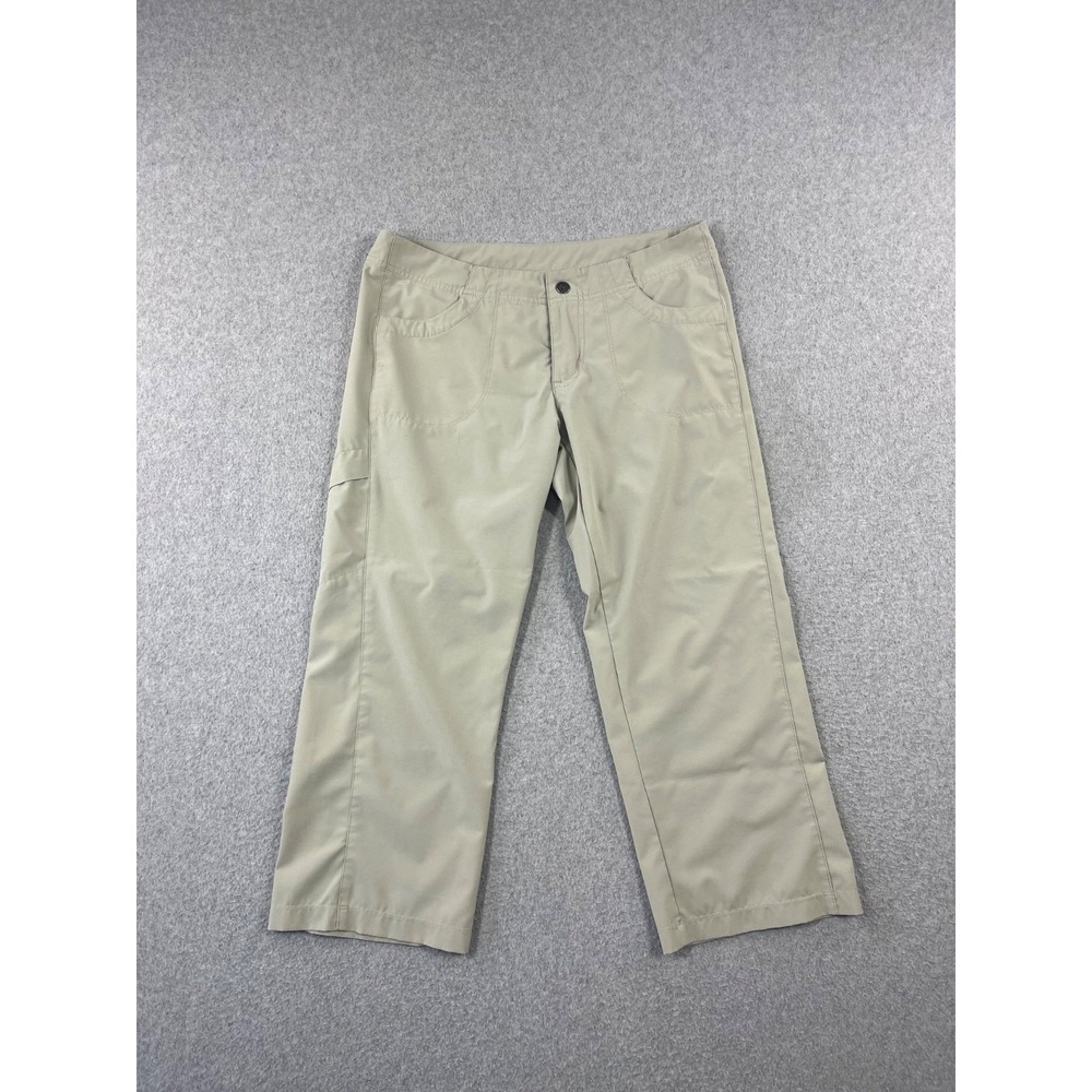 Patagonia All Out Capri Pants Womens 6 Tan Loose Fit Straight Stretch Hiking